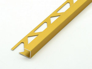 Profilé de finition d'angle Global Square aluminium anodisé or 10mm 2,7m