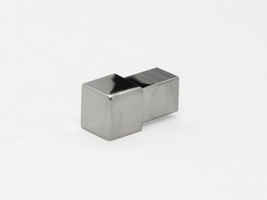 Global Square End Caps Polished Steel 10 mm