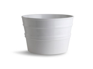 Hänge-/Aufsatzwaschbecken Bacile Ø46,5 cm H30 aus matter weißer Keramik