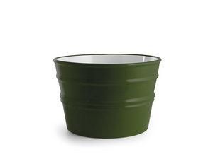 Hänge-/Aufsatzwaschbecken Bacile Ø46,5 cm H30 aus glänzender Keramik in britischem Renn-Grün