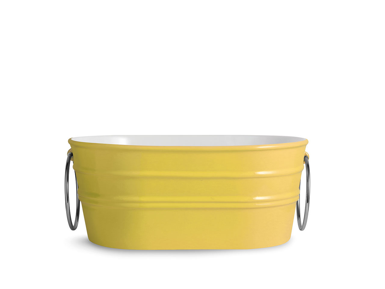 TINOZZA WASHBASIN 60x40xH25 WITH RINGS GLOSSY YELLOW SIRIO COLOR ...