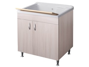 Bac à laver Eco 75x60 avec porte effet bois orme clair
