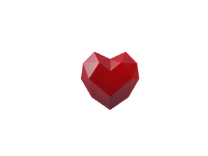 Appendino per Scaldasalviette Mb Diamante Cuore Rosso