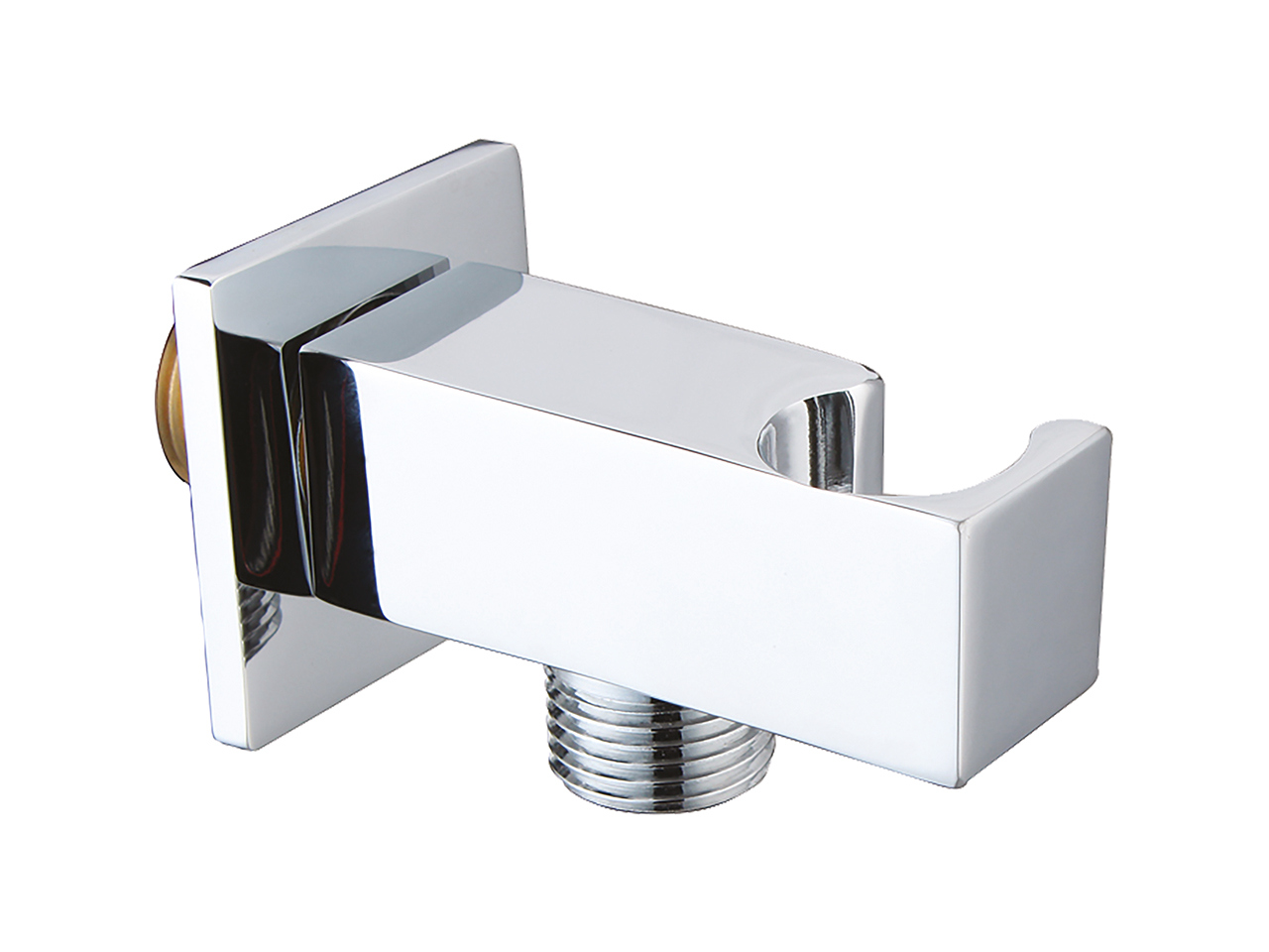 Presa Acqua Doccia In Ottone Nero Opaco - Con Supporto Doccino E Attacchi Universali G &frac12;&rdquo;