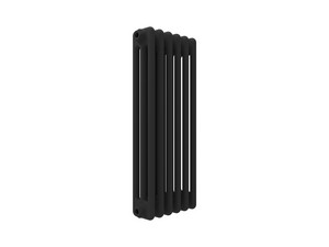 Röhrenheizkörper aus Stahl ELITE PLUS 3-Säuler 6 Elemente 418,2W Schwarz matt