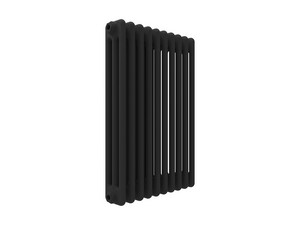 Röhrenheizkörper aus Stahl ELITE PLUS 3-Säuler 10 Elemente 697W Schwarz matt