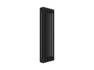 Röhrenheizkörper aus Stahl ELITE PLUS 3-Säuler 6 Elemente 533,4W Schwarz matt