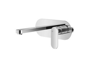 Wall Mounted Basin Mixer Tap Olmo Polished Chrome