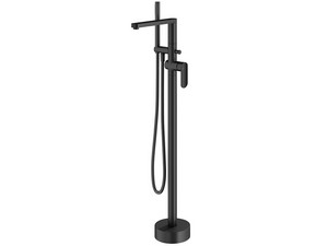 Olmo Freestanding Bath Mixer with Matt Black Accessories