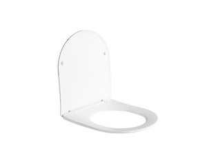 Sedile Wc Slim Cardano Soft-Close Effetto Marmo Statuario Bianco Opaco