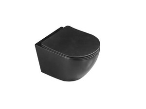 CARDANO RIMLESS WALL-HUNG PAN 48,5x37 BLACK MATT