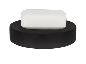 Porte-savon Tube 11x2,6 cm céramique noir mat