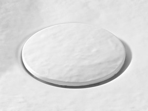 Ablaufgarnitur für Dusche Appia Ø90 mm Kappe aus Keramik Gipsweiß Matt