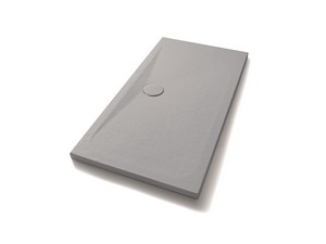 Receveur de douche Appia 140x70 cm céramique effet pierre gris mat