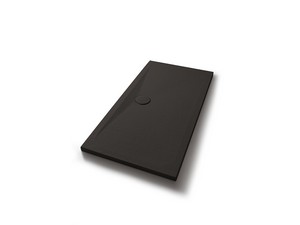 Piatto Doccia Appia Rettangolare 140x70 in Ceramica Effetto Pietra Grafite Opaco