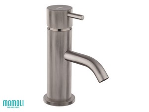 GRETHA BASIN TAP BRUSHED BRASS STAINLESS STEEL EFFECT