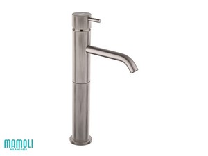 GRETHA TALL BASIN TAP BRUSHED BRASS STAINLESS STEEL EFFECT