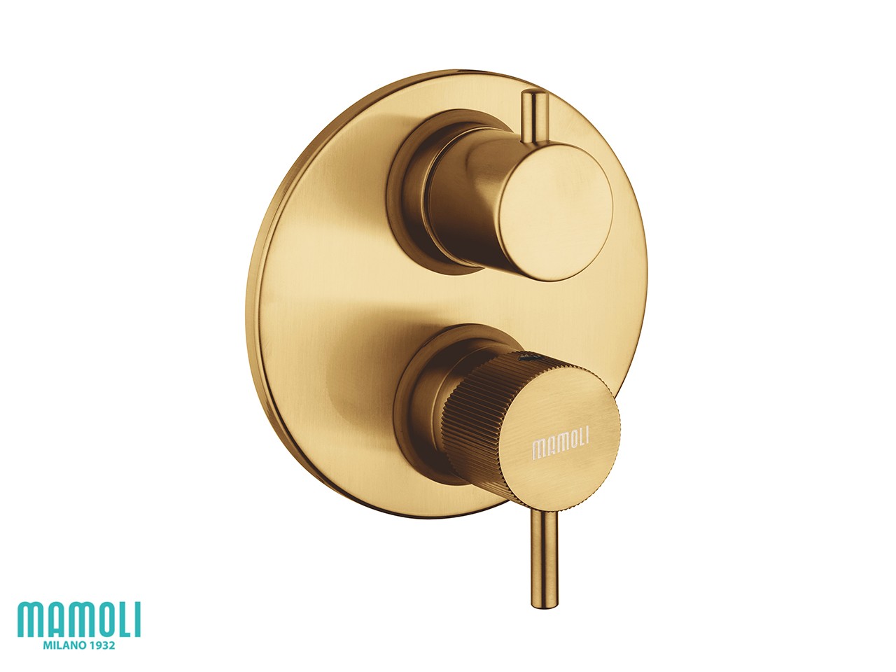 Placca Esterna Per Miscelatore Doccia Incasso Gretha Termostatico A 2 Vie Ottone Spazzolato - Foto 13