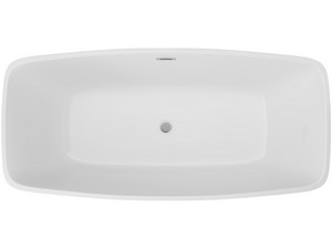 Freistehende Badewanne mit Füßen Anemon cm 150x72x58 Weiß glänzend