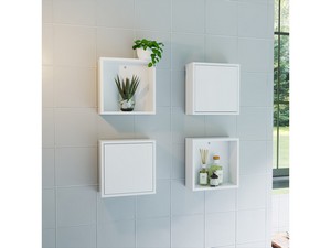 CUBOTTO WALL CABINET WITH 1 DOOR GARDENIA WHITE FINISH