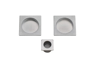 Blind Round Slide Square Satin Chrome