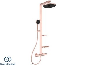 IDEAL STANDARD® ALU+ THERMOSTATIC SHOWER COLUMN 2 FUNCTIONS ROSÈ
