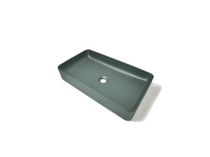 Lavabo in Ceramica Atlas Appoggio 62Cm Verde