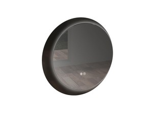 Cornice ATLAS Ø94 in Plexiglass Nera per specchio tondo retroilluminato