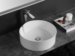 Lavabo da Appoggio Seveso 44x46 H15 in Ceramica Bianco Lucido