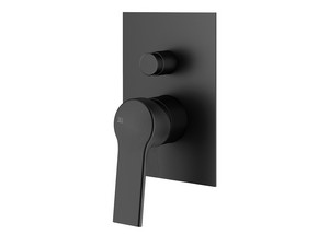 Plaque pour mitigeur de douche encastré Trend avec inverseur noir mat