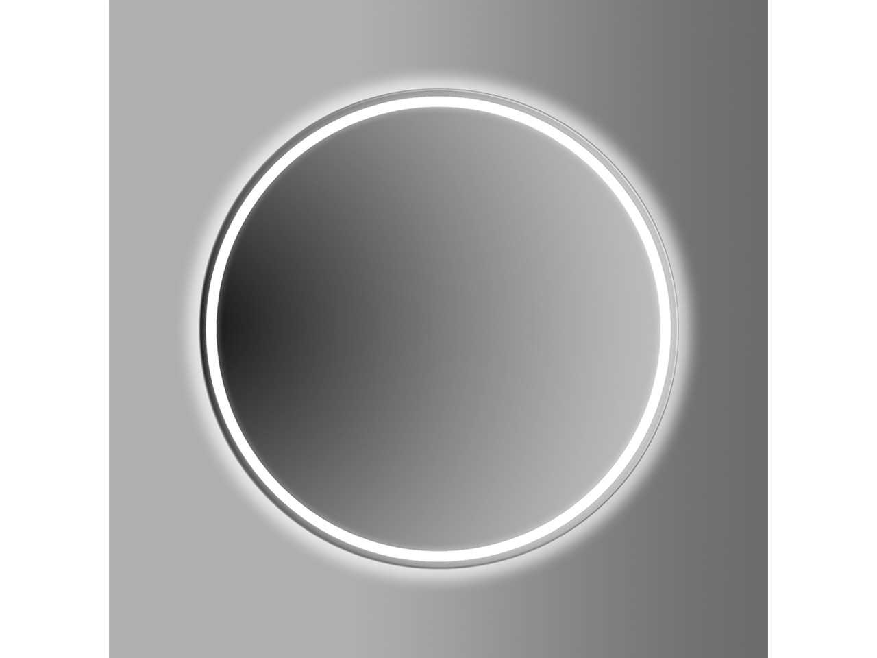 LED BATHROOM MIRROR SLAM Ø75 WITH BACKLIT INTERIOR SANDBLASTING