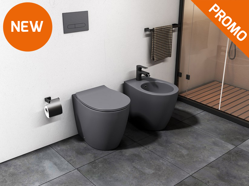 Sentimenti Neo Floor-Mounted Sanitary Ware Matt Grey