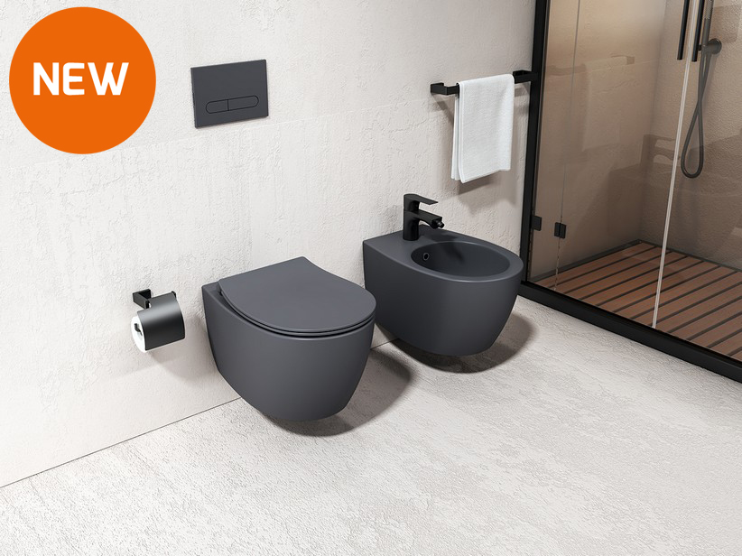 Sentimenti Neo Wall-Hung Sanitary Ware Matt Grey