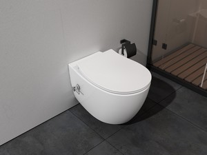 Wand-WC/Bidet Sentimenti Neo Rimless 51x36,3 cm weiß glänzend