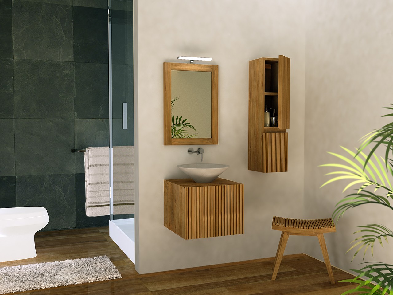 Meuble Salle De Bain Teck Massif