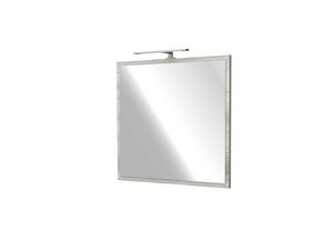 Miroir CAMPIGLIO 80xH70 cm avec cadre effet bois gris