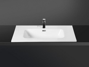 Lavabo Smart Unitop 81x46,5 cm en céramique blanc brillant
