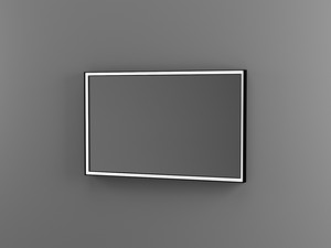 Specchio Bagno Wonder Led 90x60 Nero Opaco