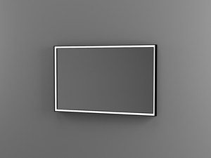 Miroir de salle de bains Wonder LED 120x60 noir mat