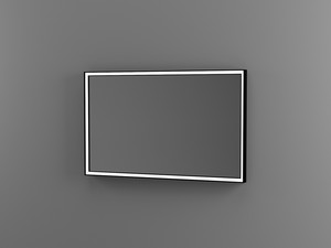 Specchio Bagno Wonder Led 140x60 Nero Opaco