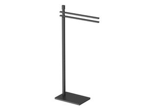 DENISE BATHROOM STAND WITH TOWEL HOLDER BLACK