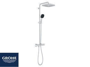 Colonna Doccia Grohe® Vitalio Start Cube 250 con Doccetta 110 e Miscelatore Termostatico Cromo