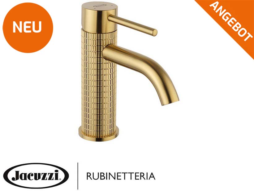 Serie Noemi Einhebelmischer Messing gebürstet Gold Finish