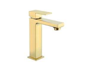 Mitigeur monocommande lavabo moyen Kyra en PVD or brossé