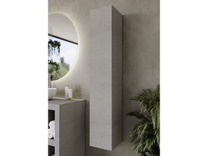 Hängender Hochschrank Link 4 Fächer 26xH138 Stein-Grau/Weiß matt