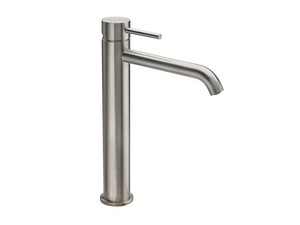 High Petra Inox 316 Single lever basin mixer without waste in brushed steel