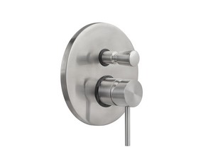 Built-in Shower Mixer Petra Inox 316 Single Handle in Brushed Steel with 2-way Diverter