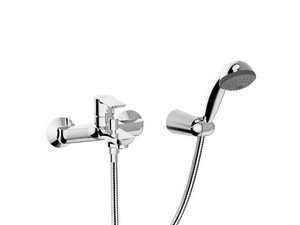 Bathtub mixer with Zohe single-lever chrome shower kit