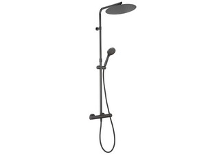 Duschsystem 2-Funktionen Bora mit thermostatmischer  Schwarz matt