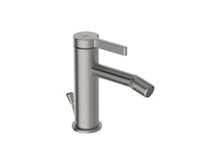 Eolo Single Lever Bidet Mixer Brushed Nickel